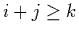 $k\geq2$