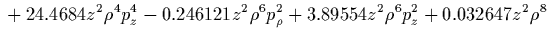 $\displaystyle {}
+0.795439 z^6 \rho^2 p_\rho^6
+1.19316 z^6 \rho^4 p_\rho^4
+0.795439 z^6 \rho^6 p_\rho^2
+0.19886 z^6 \rho^8$