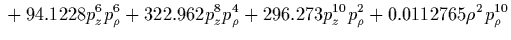$\displaystyle {}
+0.0205078 \rho^4 p_\rho^2
-0.136719 \rho^4 p_z^2
-0.000976562 \rho^6
+0.34375 z \rho p_z p_\rho^3$