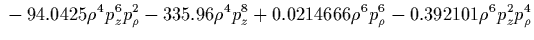 $\displaystyle {}
+0.125 z^4 p_\rho^2
+0.00640869 p_\rho^8
+0.132799 p_z^2 p_\rho^6
+0.915161 p_z^4 p_\rho^4$