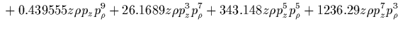 $\displaystyle {}
+0.00512695 \rho^6 p_\rho^2
-0.135484 \rho^6 p_z^2
-0.000183105 \rho^8
+0.334961 z \rho p_z p_\rho^5$