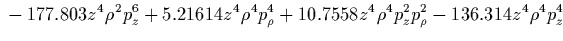 $\displaystyle {}
+1.43341 z \rho^3 p_z p_\rho^5
+23.256 z \rho^3 p_z^3 p_\rho^3
+58.4524 z \rho^3 p_z^5 p_\rho
+1.68528 z \rho^5 p_z p_\rho^3$