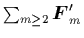$\sum_{m\geq 2}{\mbox{\protect\boldmath$F$}}_m'$
