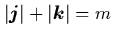 $\vert{\mbox{\protect\boldmath$j$}}\vert+\vert{\mbox{\protect\boldmath$k$}}\vert=m$