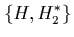 $\displaystyle \left\{H,H_2^*\right\}$