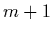 $m+1$