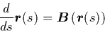 \begin{displaymath}
\frac{d}{ds}{\mbox{\protect\boldmath$r$}}(s) = {\mbox{\protect\boldmath$B$}}\left({\mbox{\protect\boldmath$r$}}(s)\right)
\end{displaymath}