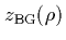 $z_{\rm BG}(\rho)$