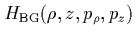 $\displaystyle H_{\rm BG}(\rho,z,p_\rho,p_z)$