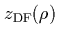 $z_{\rm DF}(\rho)$