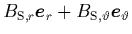 $B_{{\rm S},r}{\mbox{\protect\boldmath$e$}}_r+B_{{\rm S},\vartheta}{\mbox{\protect\boldmath$e$}}_\vartheta$