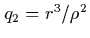 $q_2=r^3/\rho^2$