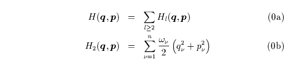 \begin{subequations}
\begin{eqnarray}
H ({\mbox{\protect\boldmath$q$}},{\mbox{...
...c{\omega_\nu}{2}
\left(q_\nu^2+p_\nu^2\right)
\end{eqnarray}\end{subequations}
