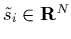 $\tilde{s}_i\in{\bf R}^N$