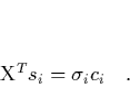 \begin{displaymath}
\quad X^T s_i = \sigma_i c_i \quad.
\end{displaymath}