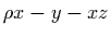 $\displaystyle \rho x-y-xz$