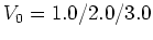 $V_0=1.0/2.0/3.0$