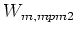 $W_{m,m pm 2}$