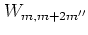 $W_{m,m+2m''}$