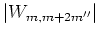 $\vert W_{m,m+2m''}\vert$