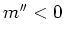 $m''<0$