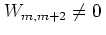 $W_{m,m+2}\neq 0\,$