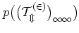 $p\big(\big(\cal{T}_m^{(2)}\big)_{11}\big)$