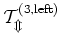 $\cal{T}_m^{\rm (3,left)}$