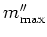 $m''_{\rm max}$