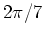 $2\pi/7$