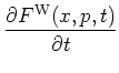 $\displaystyle \frac{\partial F^{\rm W}(x,p,t)}{\partial t}$