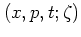$(x,p,t;\zeta)$