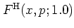 $F^{\rm H}(x,p;1.0)$
