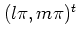 $(l\pi,m\pi)^t$