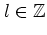 $l\in\mathbb{Z}$