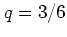 $q=3/6$