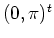 $(0,\pi)^t$