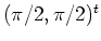 $(\pi/2,\pi/2)^t$