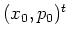 $(x_0,p_0)^t$