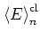 $\left< E \right>_n^{\rm cl}$
