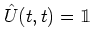 ${\hat{U}}(t,t)=\mathbbm{1}$