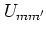 $U_{mm'}$