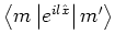 $\left< m \left\vert e^{il{\hat{x}}} \right\vert m' \right>$