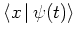 $\left< x \left\vert \,\psi(t) \right> \right.$