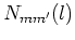 $N_{mm'}(l)$
