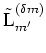 $\tilde{{\mbox{L}}}_{m'}^{(\delta m)}$