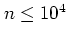 $n\leq 10^4$
