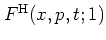 $F^{\rm H}(x,p,t;1)$