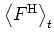 $\left< F^{\rm H} \right>_t$