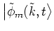 $\big\vert \tilde{\phi}_m(\tilde{k},t \big>$